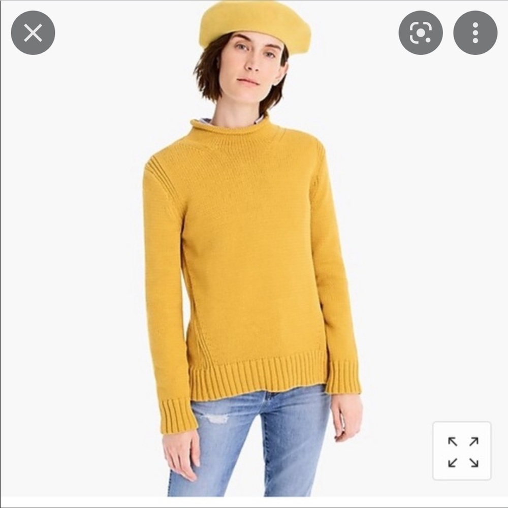 J Crew rollneck sweater in mustard sz XXS